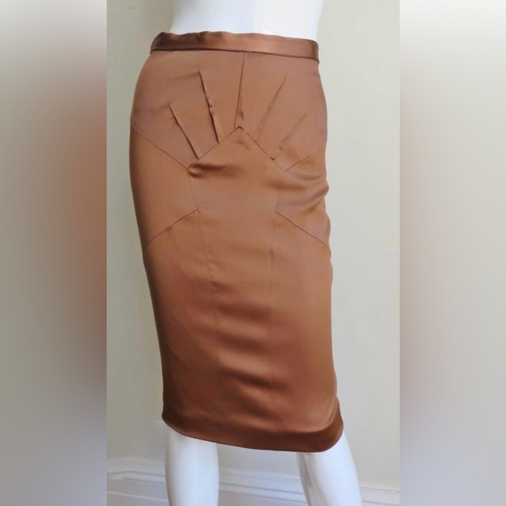 Dolce & Gabbana Brown Midi Pencil Skirt for Work